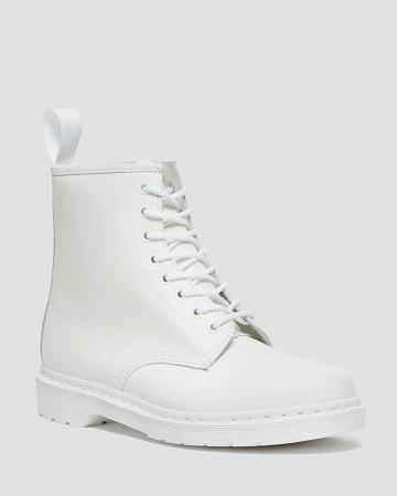 Men's Dr Martens 1460 Mono Smooth Leather Lace Up Boots White | AU 518GSO